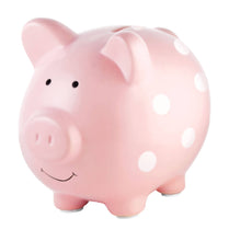 Load image into Gallery viewer, Pearhead - Ceramic Piggy Bank, Polka Dot: Pink
