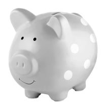 Load image into Gallery viewer, Pearhead - Ceramic Piggy Bank, Polka Dot: Blue
