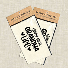 Load image into Gallery viewer, Living that Grandma Life Multi-Use Canvas Storage Travel Bag
