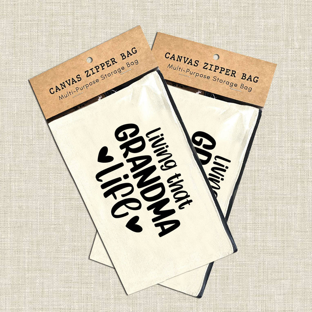 Living that Grandma Life Multi-Use Canvas Storage Travel Bag