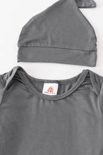 Load image into Gallery viewer, Charcoal bamboo baby 2pc gown
