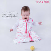 Load image into Gallery viewer, LollyBanks - Organic Cotton Sleep Sack 0.5 TOG Pink Child of God: S (0-6 months)
