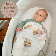 Load image into Gallery viewer, Noah&#39;s Ark Baby Swaddle Blanket
