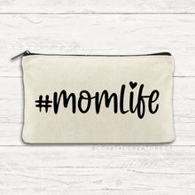 Load image into Gallery viewer, #momlife Canvas Multi-Use Canvas Zipper Pouch
