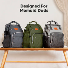 Load image into Gallery viewer, KeaBabies - Original Diaper Bag Backpack, Baby Bags with Changing Pad: Dark Olive
