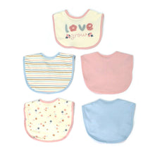 Load image into Gallery viewer, 5 Pack Embroidered Baby Bibs
