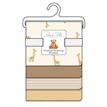 Load image into Gallery viewer, 4-Pack Flannel Receiving Baby Blankets

