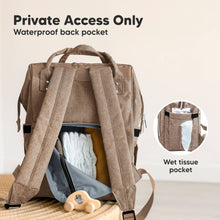 Load image into Gallery viewer, KeaBabies - Original Diaper Bag Backpack, Baby Bags with Changing Pad: Coffee Brown
