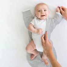 Load image into Gallery viewer, Swaddle Sack, Heathered Denim: Small 0-3 Mo
