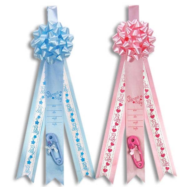 Baby Birth Announcement Ribbon - It's a Boy and It's a Girl