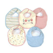 Load image into Gallery viewer, 5 Pack Embroidered Baby Bibs
