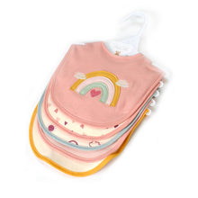 Load image into Gallery viewer, 5 Pack Embroidered Baby Bibs
