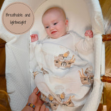 Load image into Gallery viewer, Noah&#39;s Ark Baby Swaddle Blanket
