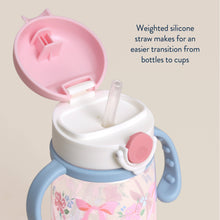 Load image into Gallery viewer, Itzy Ritzy - *NEW OPTIONS* Itzy Sips™ - Straw Cup With Snap-Close Lid: Ribbons &amp; Roses
