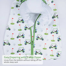 Load image into Gallery viewer, LollyBanks - Organic Cotton Sleep Sack 0.5 TOG Golf A Round: S (0-6 months)
