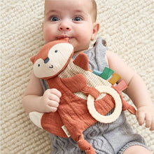 Load image into Gallery viewer, Fox Bitzy Crinkle™ Sensory Toy with Teether
