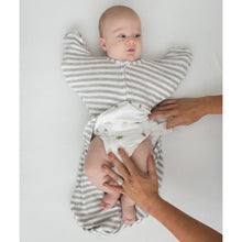 Load image into Gallery viewer, Swaddle Sack, Heathered Stripes: Small 0-3 Mo
