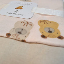 Load image into Gallery viewer, 4-Pack Flannel Receiving Baby Blankets
