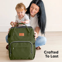 Load image into Gallery viewer, KeaBabies - Original Diaper Bag Backpack, Baby Bags with Changing Pad: Dark Olive
