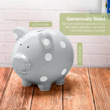 Load image into Gallery viewer, Pearhead - Ceramic Piggy Bank, Polka Dot: Pink

