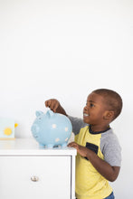 Load image into Gallery viewer, Pearhead - Ceramic Piggy Bank, Polka Dot: Blue
