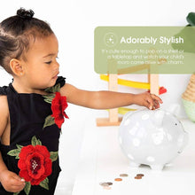 Load image into Gallery viewer, Pearhead - Ceramic Piggy Bank, Polka Dot: Blue
