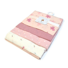 Load image into Gallery viewer, 4-Pack Flannel Receiving Baby Blankets
