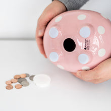 Load image into Gallery viewer, Pearhead - Ceramic Piggy Bank, Polka Dot: Blue
