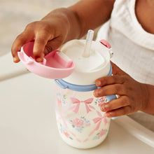 Load image into Gallery viewer, Itzy Ritzy - *NEW OPTIONS* Itzy Sips™ - Straw Cup With Snap-Close Lid: Ribbons &amp; Roses
