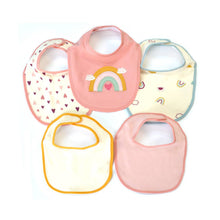 Load image into Gallery viewer, 5 Pack Embroidered Baby Bibs
