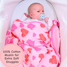 Load image into Gallery viewer, Radiant Hearts Muslin Quilt Baby &amp; Kids Blanket
