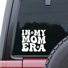 Load image into Gallery viewer, In My Mom Era White Vinyl Car Window Decal

