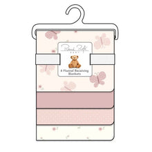Load image into Gallery viewer, 4-Pack Flannel Receiving Baby Blankets
