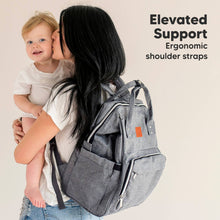 Load image into Gallery viewer, KeaBabies - Original Diaper Bag Backpack, Baby Bags with Changing Pad: Classic Gray
