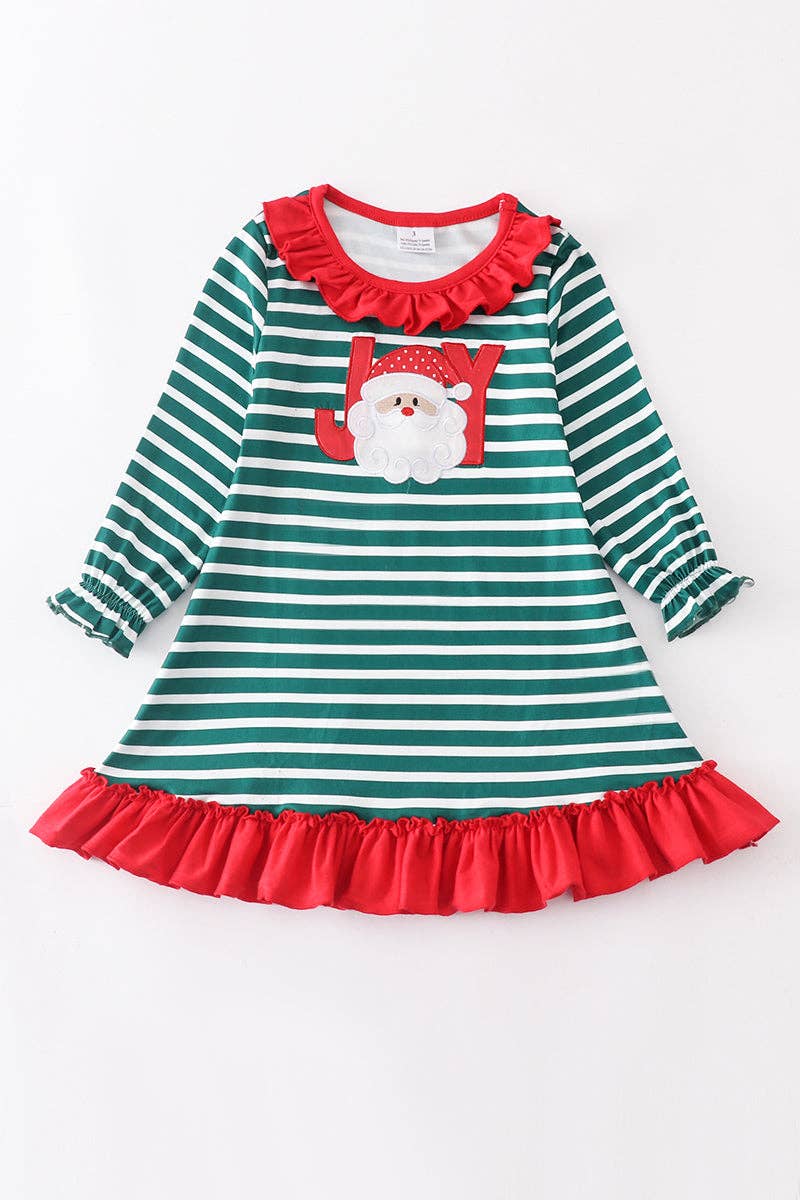 Santa Claus  applique ruffle dress