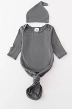 Load image into Gallery viewer, Charcoal bamboo baby 2pc gown
