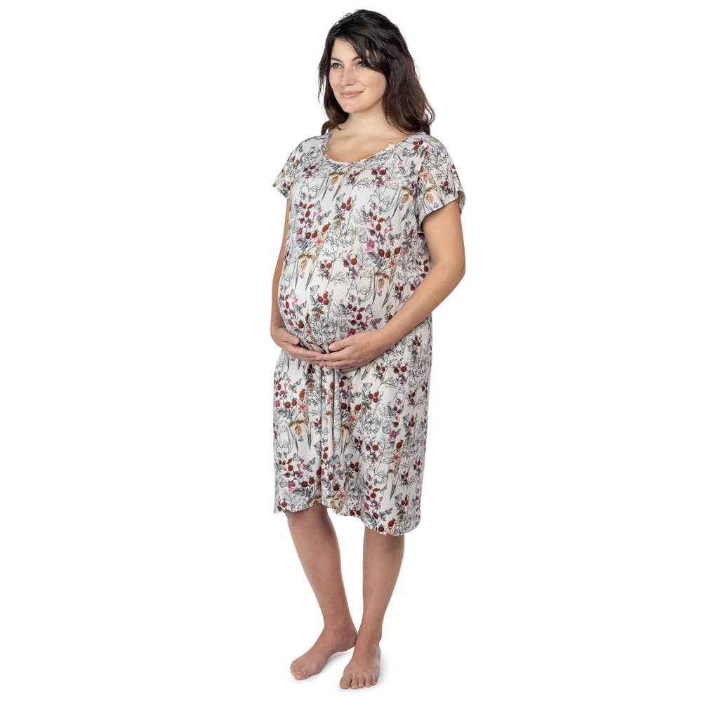 Floral Mommy Labor and Delivery/ Nursing Gown MED-LARGE