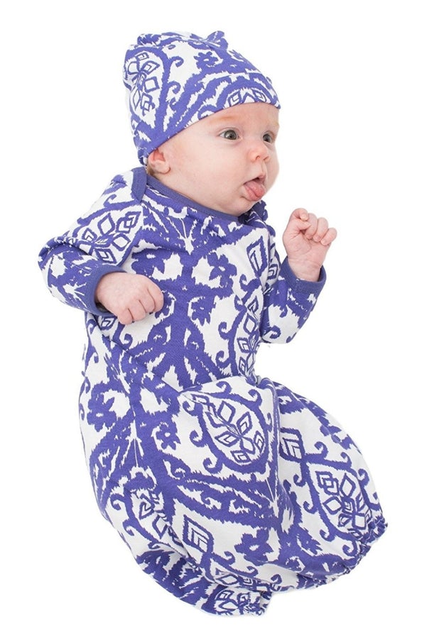 Brie Newborn Receiving Gown & Hat Set